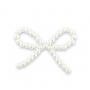 Statement hangers pearl bow Pearl white