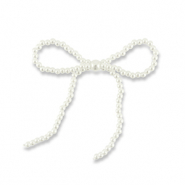 Statement hangers pearl bow Pearl white