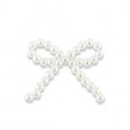Statement hangers pearl bow Pearl white