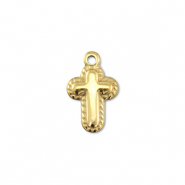 Bedels van Stainless steel Roestvrij staal (RVS) cross Gold