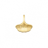 Bedels van Stainless steel Roestvrij staal (RVS) ginkgo leaf Gold