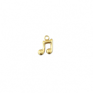 Bedels van Stainless steel Roestvrij staal (RVS) musical note Gold