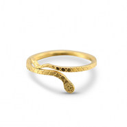 Ringen van Stainless steel Roestvrij staal (RVS) snake Gold