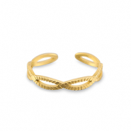 Ringen van Stainless steel Roestvrij staal (RVS) Gold