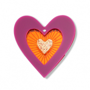 Statement hangers heart Purple-orange-gold