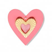 Statement hangers heart Pink-gold