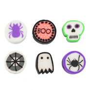 Polymeer kraal Halloween Multicolor Orange-black-white