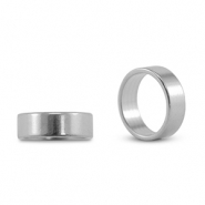 Metaal DQ schuivers ring Antiek zilver (Nikkelvrij)