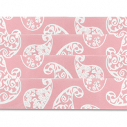 Bandana set van 4 Light pink-white