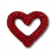 Kralen bohemian heart Red