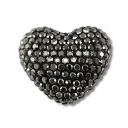 Kralen bohemian heart Anthracite