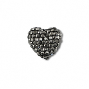 Kralen bohemian heart Anthracite