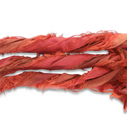 Sari linten van zijde Rust red-green