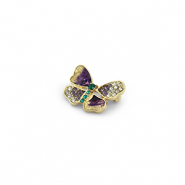 Broches butterfly Gold-purple-green