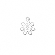 Metaal bedels snowflake Zilver-wit