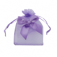 Organza sieradenzakje with bow Purple