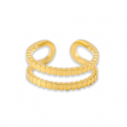 Ringen van Stainless steel Roestvrij staal (RVS) Goud