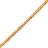 Facet kralen top quality disc 3x2mm Brown