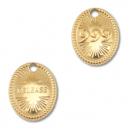 BY31&reg; Bedel van Stainless steel Roestvrijstaal (RVS) angelnumbers 999 / release Gold