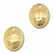 BY31&reg; Bedel van Stainless steel Roestvrijstaal (RVS) angelnumbers 111 / intuition Gold