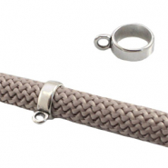 Metaal DQ ring met oog Antiek zilver (nikkelvrij)