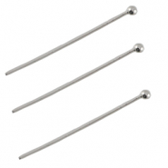 DQ metalen nietstift met bolletje 25mm Antiek zilver (nikkelvrij)