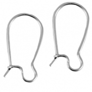 Oorbellen DQ metaal 18mm Antiek zilver (nikkelvrij)