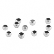 DQ metalen knijpkraal 2.5mm Antiek zilver (nikkelvrij)