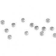 DQ metalen knijpkraal 2.0mm Antiek zilver (nikkelvrij)