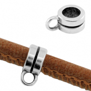 DQ metalen ring met oog Ø3.8mm Antiek zilver (nikkelvrij)