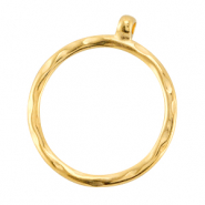 DQ metalen hanger / bedel met oog 35mm Goud (nikkelvrij)