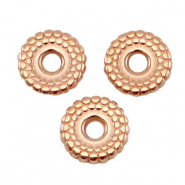 DQ metaal kralen disc 8mm deco Rosé goud (nikkelvrij)