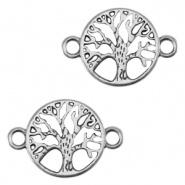 DQ metaal tussenstuk boom Antiek zilver (nikkelvrij)