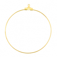 Metaal onderdelen DQ creolen oorring hangers 50mm Goud (nikkelvrij)