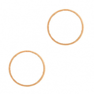 Metaal bedels DQ tussenstuk cirkel 14mm Rosé goud (nikkelvrij)
