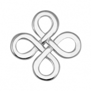 Metaal bedels DQ tussenstuk Infinity vierkant Antiek zilver (nikkelvrij)