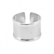 Metaal onderdelen DQ basis ring (voor 10mm koord/leer) Antiek zilver (nikkelvrij)