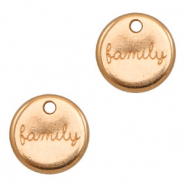 Metaal bedels DQ "family" 12mm Ros&eacute; goud (nikkelvrij)