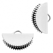 Metaal onderdelen DQ lintklem 15mm Antiek zilver (nikkelvrij)