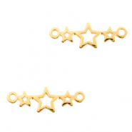 Metaal bedels DQ tussenstuk stars Goud (nikkelvrij)