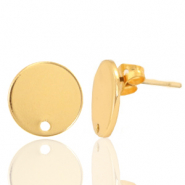 Metaal onderdelen DQ earpin 12mm Goud (nikkelvrij)