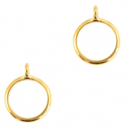 Metaal onderdelen DQ ring met oog Goud (nikkelvrij)