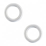 Metaal onderdelen DQ ring 6mm Antiek zilver (nikkelvrij)