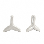 Metaal bedels DQ walvis staart Antiek zilver (nikkelvrij)