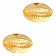 Metaal kralen DQ Kauri schelp Goud (nikkelvrij)