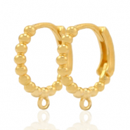 Metaal onderdelen DQ sluitbare oorhanger met oog Goud (nikkelvrij)