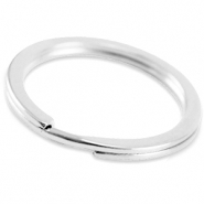 Metaal onderdelen DQ sleutelhanger ring 35mm Antiek zilver (nikkelvrij)