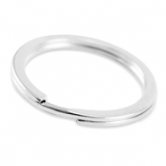 Metaal onderdelen DQ sleutelhanger ring 30mm Antiek zilver (nikkelvrij)