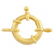 Metaal onderdelen DQ boeislot 21mm met oogjes Goud (nikkelvrij)