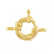 Metaal onderdelen DQ boeislot 13mm met oogjes Goud (nikkelvrij)